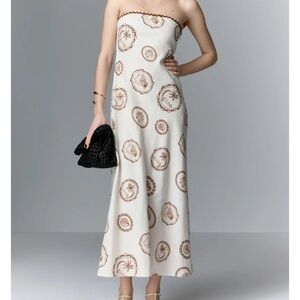 Ciao Strapless Maxi Dress - Kivari - Linen Seashell Dress Strapless